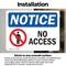 Signmission No Access Sign, Vinyl Decal, 10in W x 7in L, 2PK OS-2PACK-NS-D-710-L-14342 - alternate 5